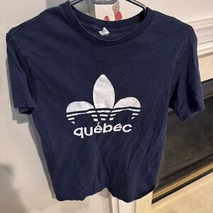 Québec adult short sleeve tshirt, blue, small